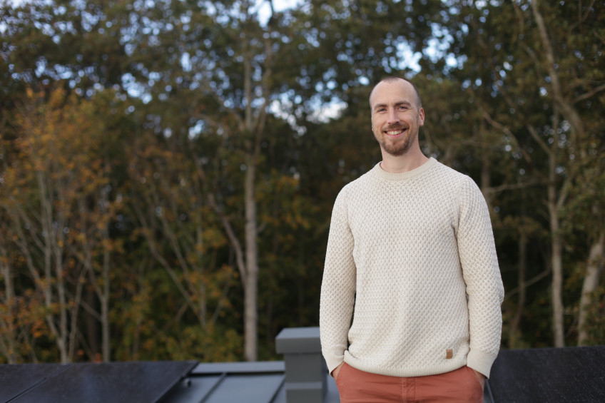 Christoffer Krewer, nybyggt hus med solceller